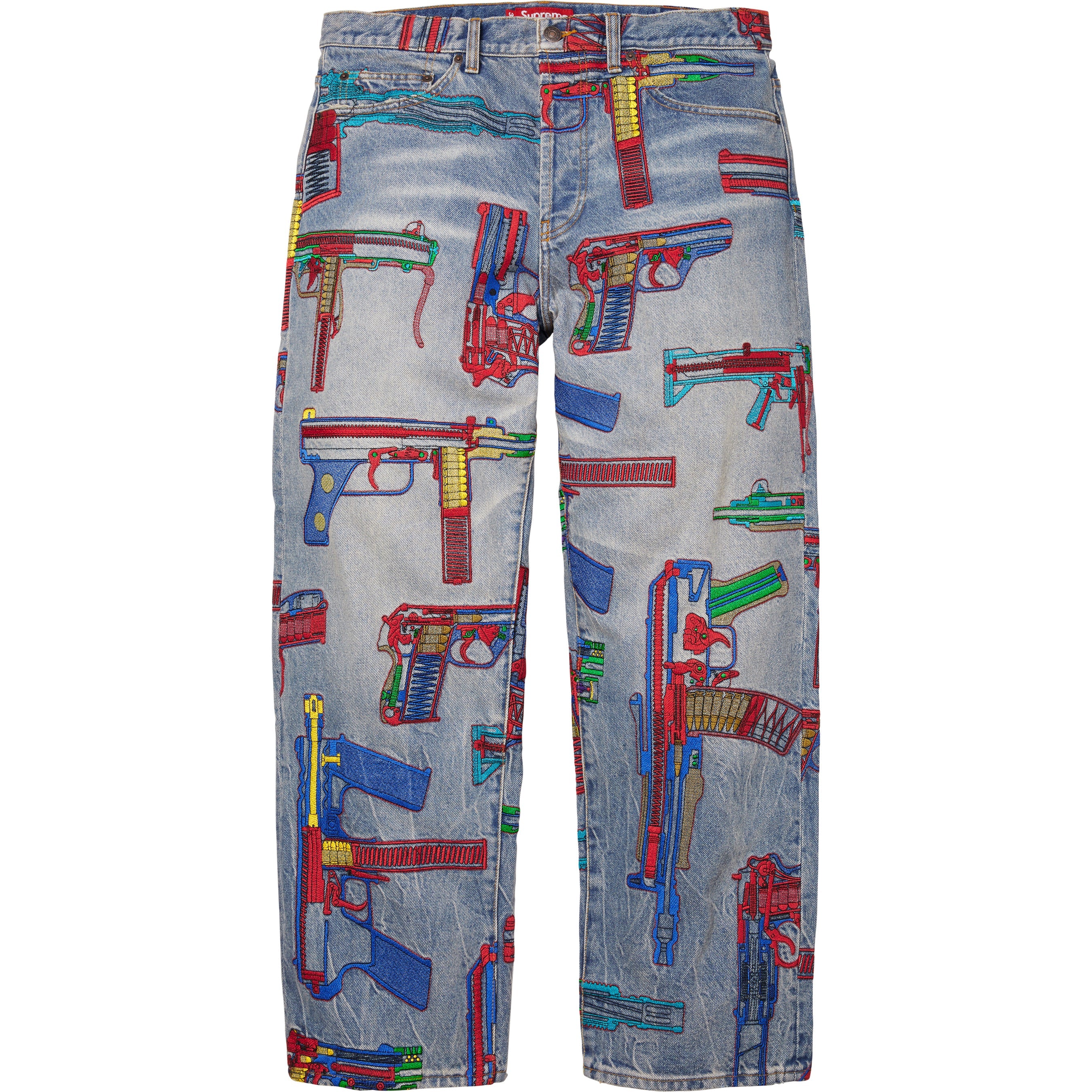 Guns Embroidered Loose Fit Jean view 8
